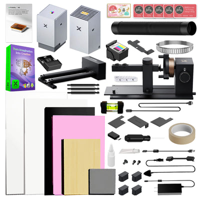 xTool M2 Color Craft Laser with CMYK Inkjet Module, Rotary Tool, Deluxe Blanks Kit Laser Engraver xTool 