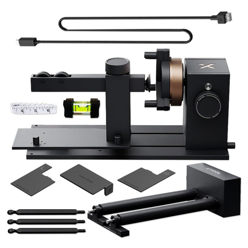xTool M2 Color Craft Laser with CMYK Inkjet Module, Rotary Tool, Deluxe Blanks Kit - Swing Design