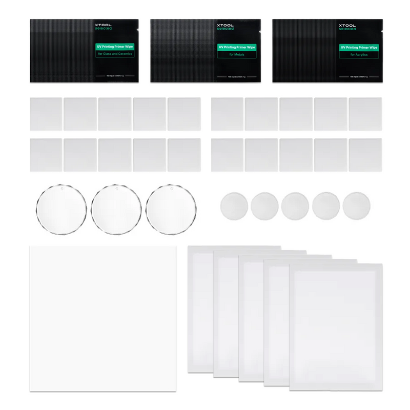 xTool UV-Printable Materials Package for O1 Omni Printer, UV + DT Kit