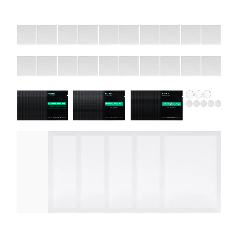 xTool UV-Printable Materials Package for O1 Omni Printer, UV + DT Kit