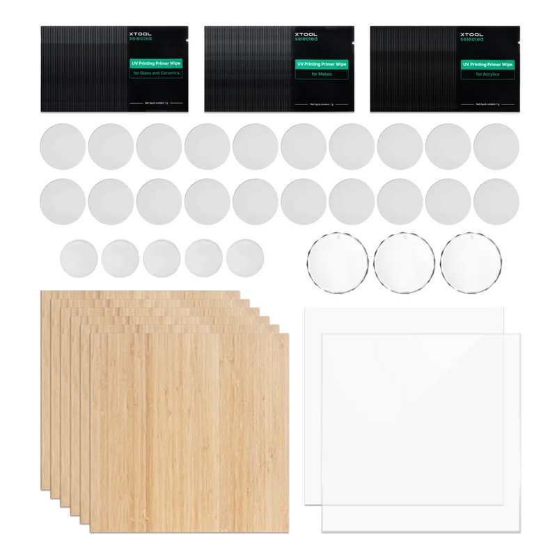 xTool UV-Printable Materials Package for O1 Omni Printer, Single UV Kit