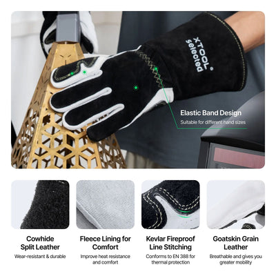 xTool MetalFab 14in Laser Welding Gloves Laser Engraver xTool 
