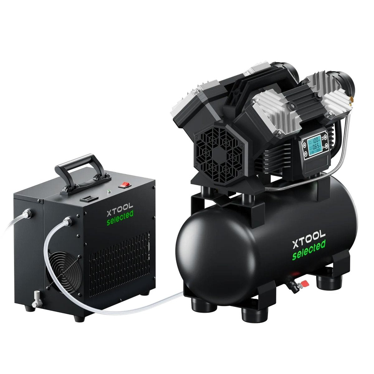 xTool MetalFab Selected Air Compressor & Air Dryer | Swing Design