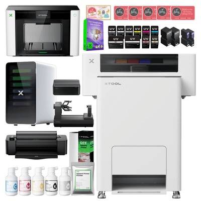 xTool O1 Omni Dual Head UV Printer &amp; DTF Apparel Printer Business Bundle with AP2 Air Filter +$900 Swing Design 1