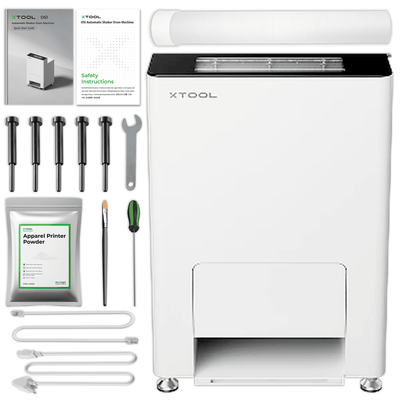 xTool O1 Omni Dual Head UV Printer & DTF Apparel Printer Business Bundle without AP2 Air Filter Swing Design 7