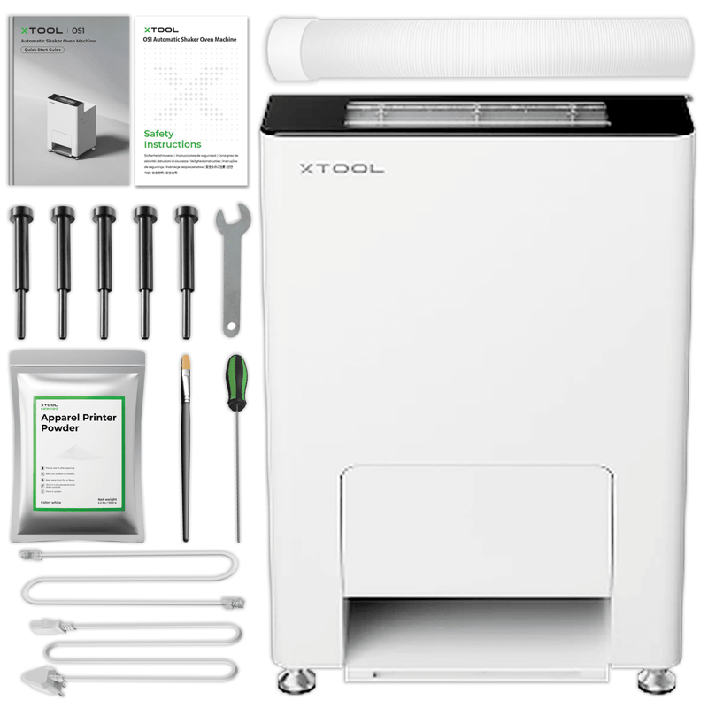 xTool O1 Omni Dual Head UV Printer & DTF Apparel Printer Business Bundle without AP2 Air Filter Swing Design 7
