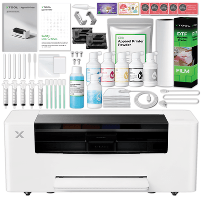 xTool O1 Omni Dual Head UV Printer & DTF Apparel Printer Business Bundle without AP2 Air Filter Swing Design 6