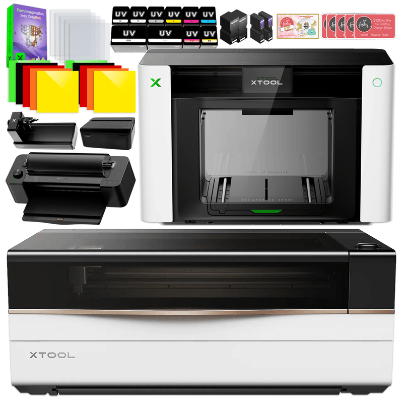 xTool O1 Omni Dual Head UV Printer with P3 CO2 Laser Cutter With AP2 MAX Air Purifier +$2000 Swing Design 2