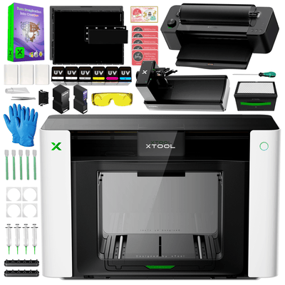 xTool O1 Omni Single Head UV Printer with Rotary &amp; Laminator Attachments Swing Design 1