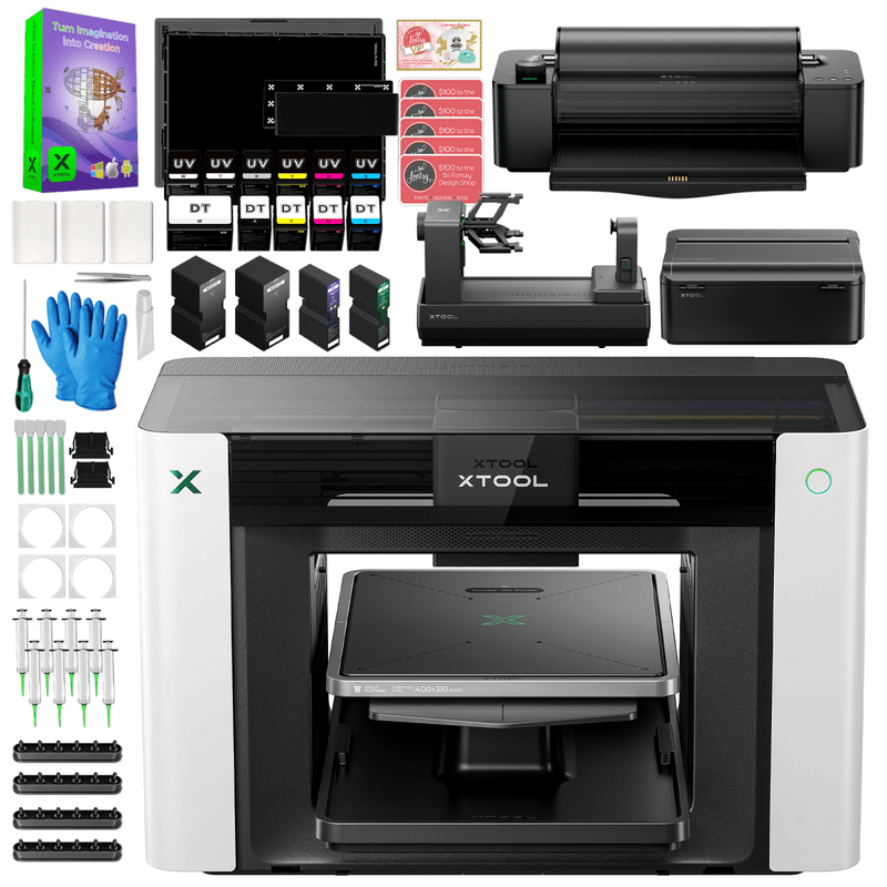 xTool O1 Omni UV + DT Fabric Printer with P3 CO2 Laser Cutter Without AP2 MAX Air Purifier Swing Design 3