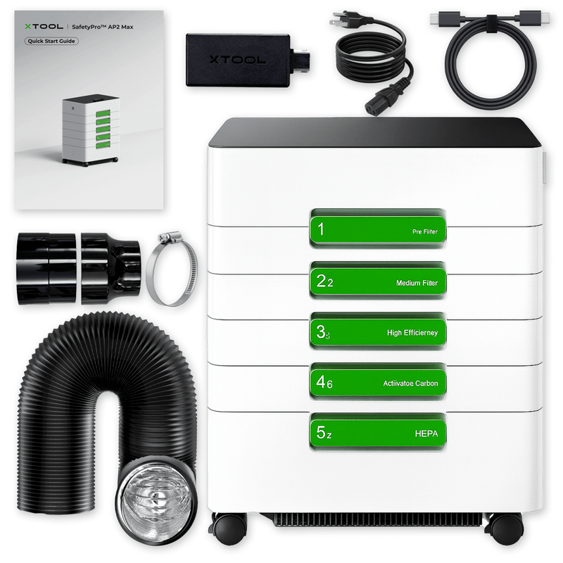 xTool O1 Omni UV + DT Fabric Printer with P3 CO2 Laser Cutter Without AP2 MAX Air Purifier Swing Design 7