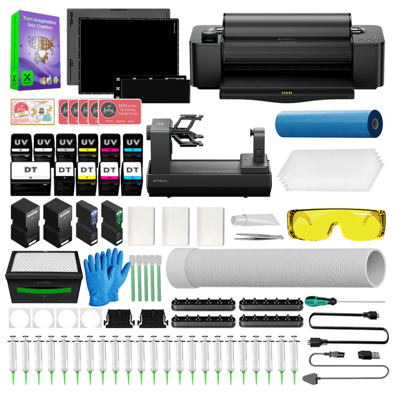 xTool O1 Omni UV + DT Fabric Printer with Rotary & Laminator Attachments Swing Design 4