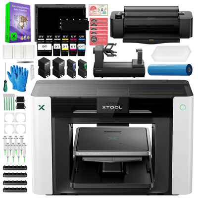 xTool O1 Omni UV + DT Fabric Printer with Rotary &amp; Laminator Attachments Swing Design 1
