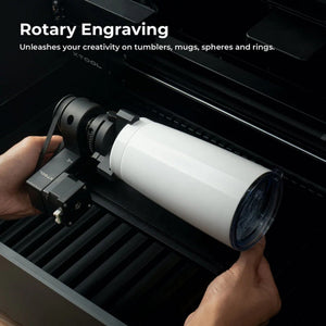 XTool P2 55W CO2 Laser Cutter & Engraver Riser, Rotary, Rail Bundle - White Laser Engraver xTool 