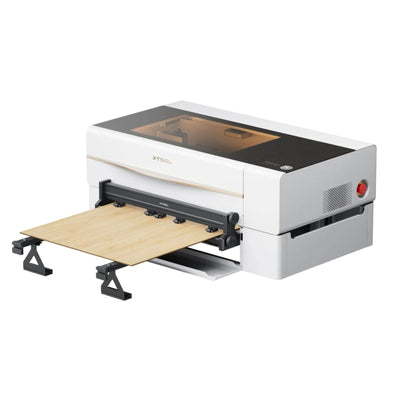 XTool P2 55W CO2 Laser Cutter & Engraver Riser, Rotary, Rail Bundle - White Laser Engraver xTool 