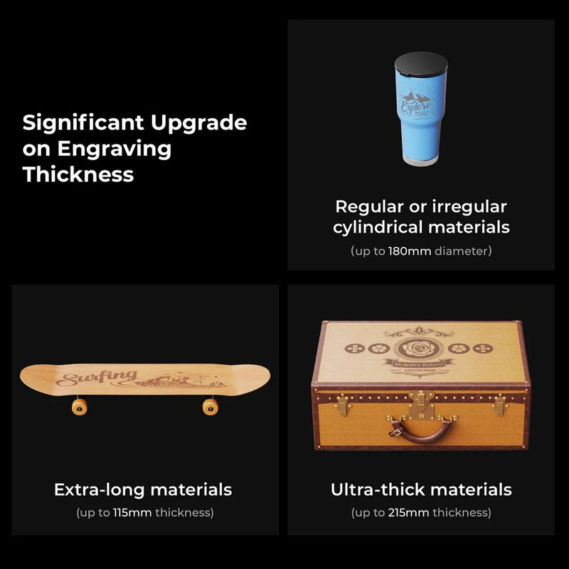 xTool P2 Riser Base for Rotary Tool & Conveyor Rail - White Laser Engraver xTool 