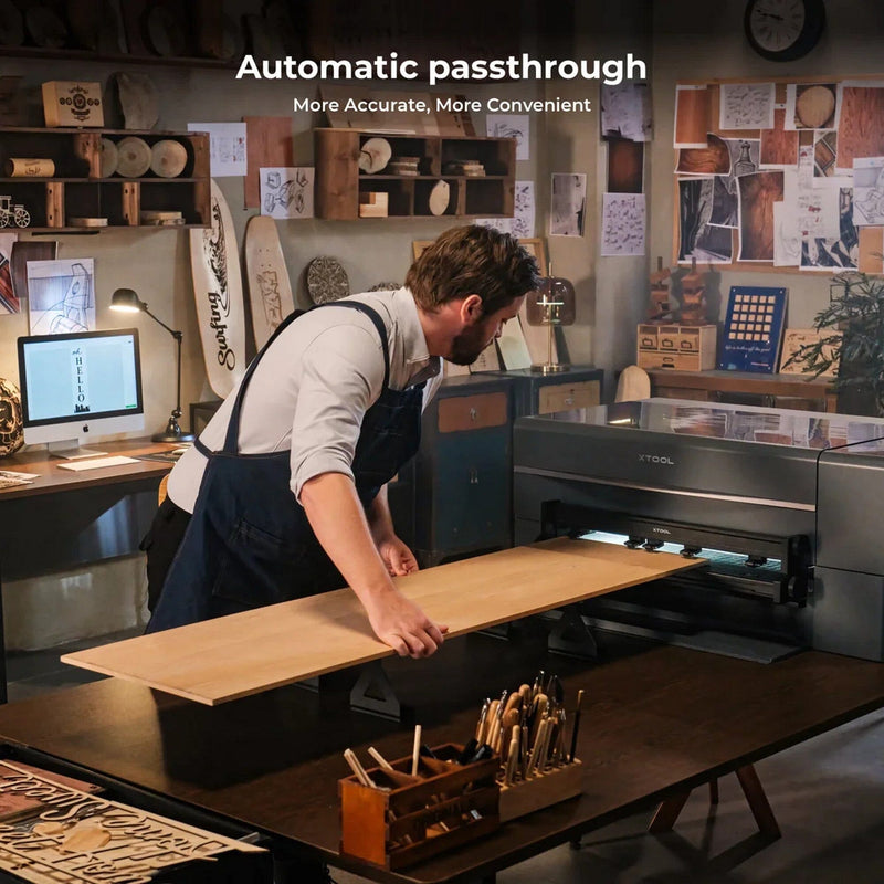 xTool P2 Riser Base for Rotary Tool & Conveyor Rail - White Laser Engraver xTool 