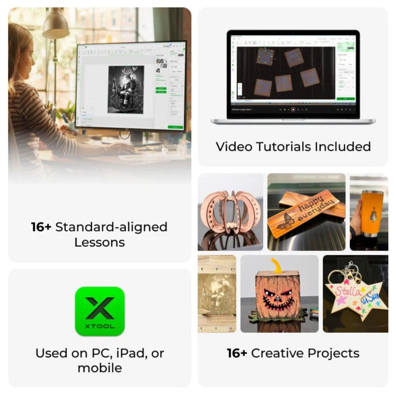 xTool P2/P2S/P3 Laser Material Education Package Laser Engraver Accessories xTool 
