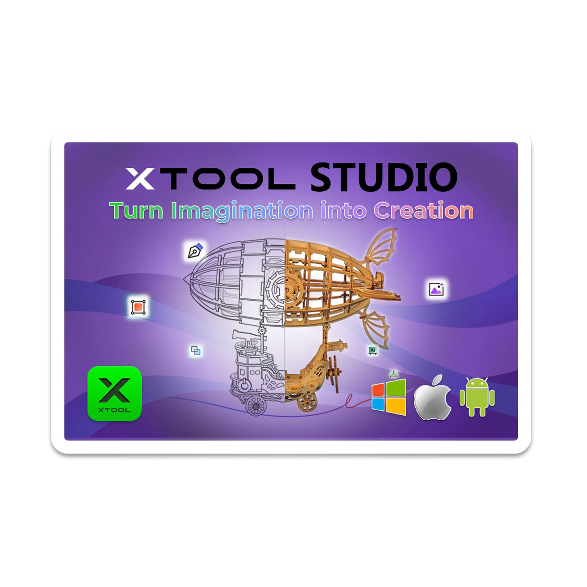 xTool P2S 55W CO2 Laser Cutter &amp; Engraver Riser, Rotary, Rail, Filter Bundle Laser Engraver xTool 