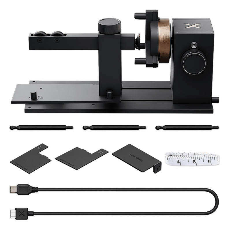 xTool RA3 Lite MagSwap 5-in-1 Rotary Tool for M2 Lasers Swing Design 1