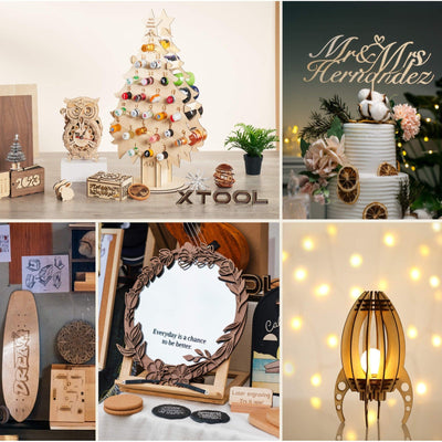 xTool S1 Laser Cutter & Engraver Bundle w/ Air Assist, Honeycomb, Filter - White Laser Engraver xTool 