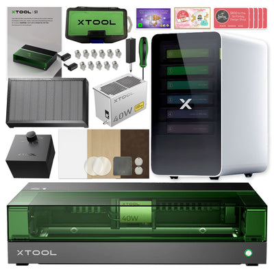 xTool S1 Laser Cutter &amp; Engraver Machine Bundle w/ Air Assist, Honeycomb, Filter Laser Engraver xTool 40W Diode Laser +$500 