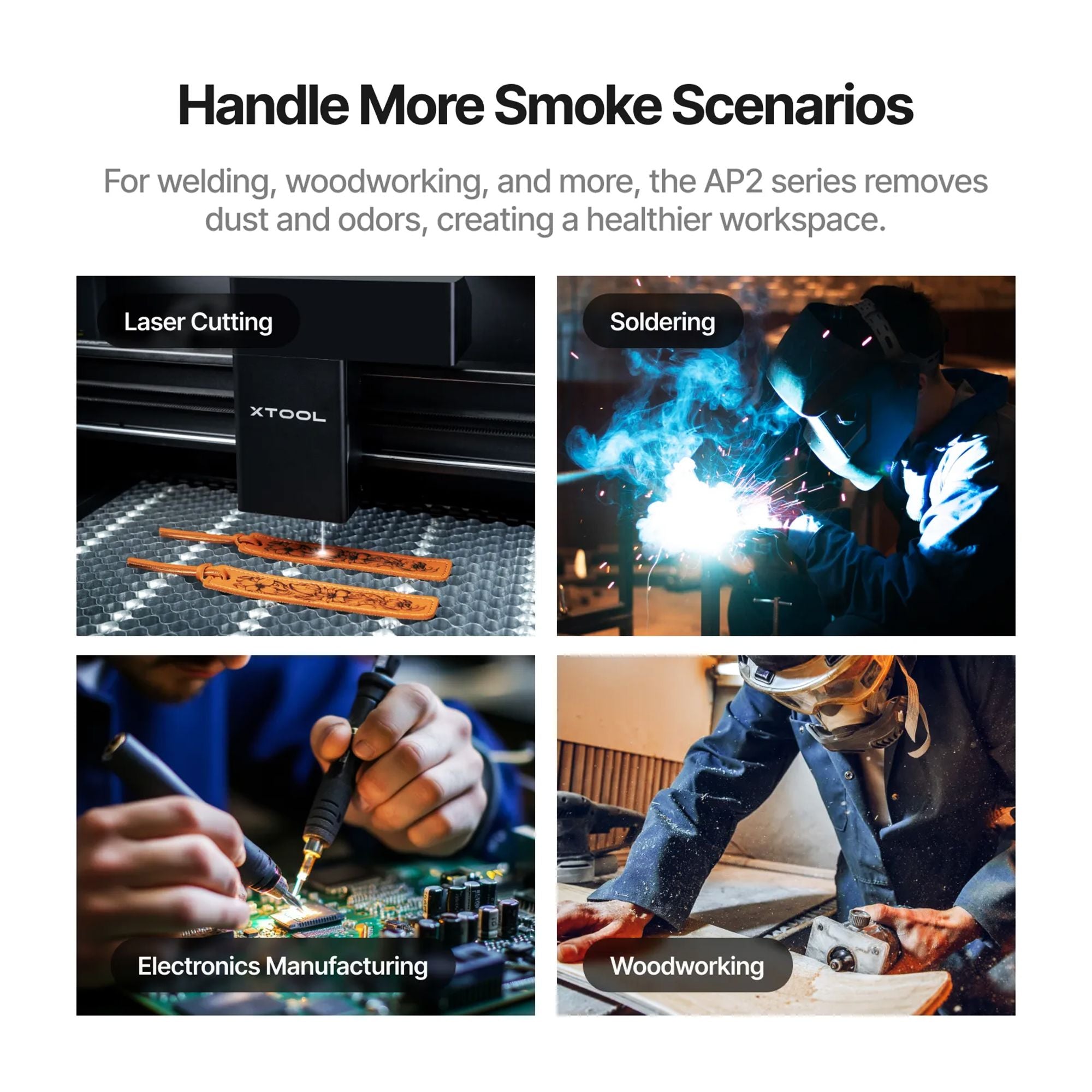 xTool SafetyPro AP2 MAX Industrial Air Purifier with SuperCyclone System Laser Engraver Accessories xTool 