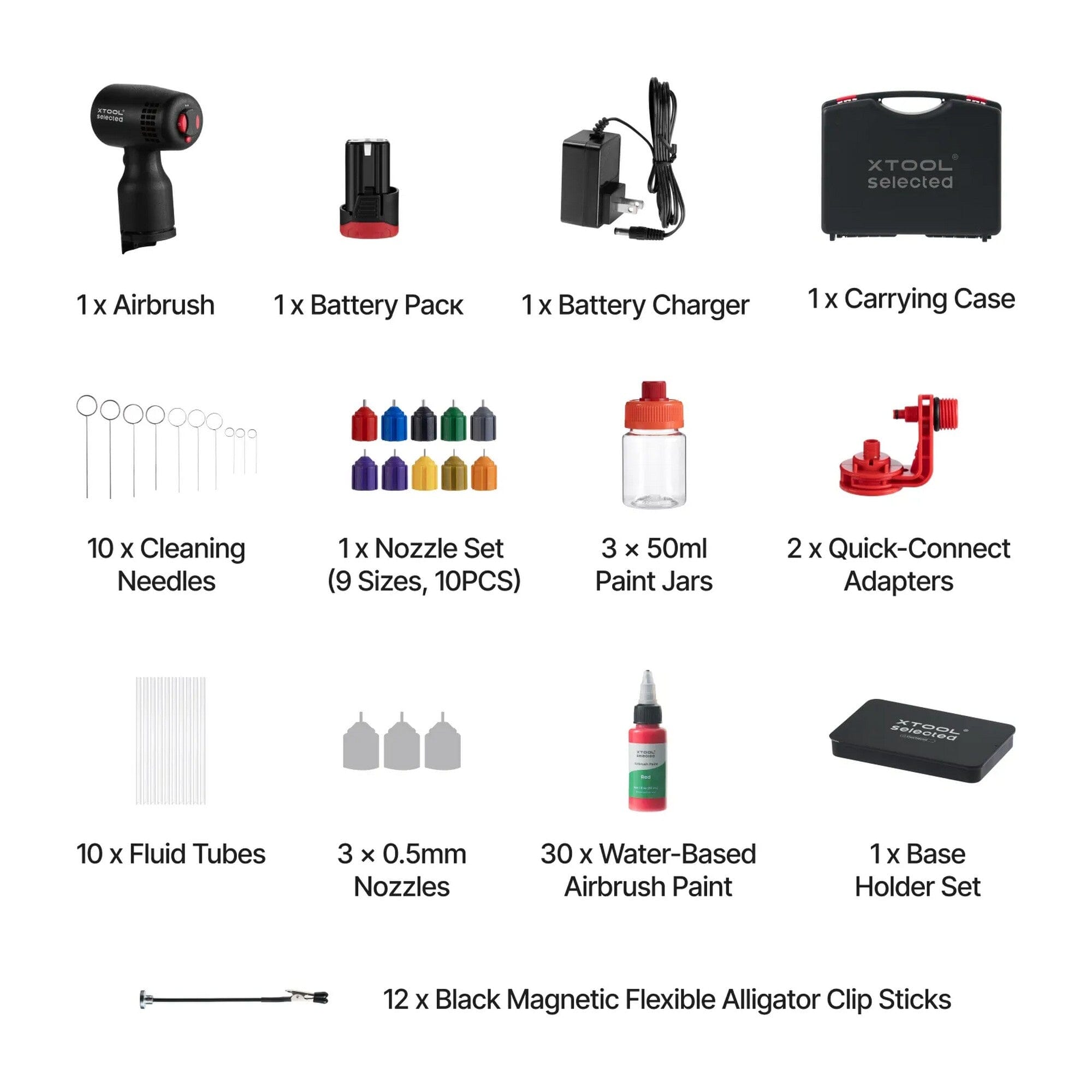 xTool Selected SnapSpray 85 Piece Airbrush Kit | Swing Design