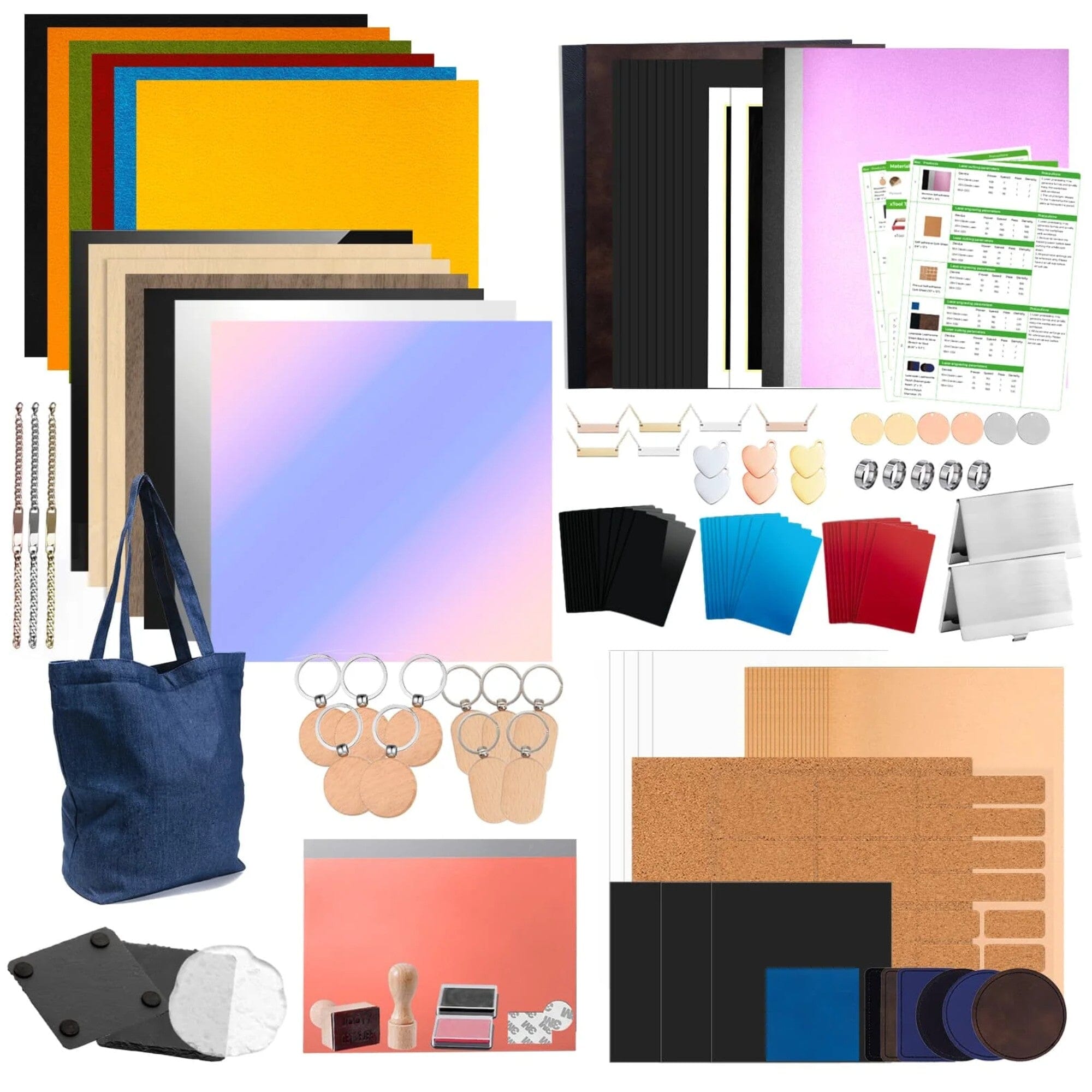 xTool Ultimate Laser Material Kit - 155 Pieces Laser Engraver Accessories xTool 