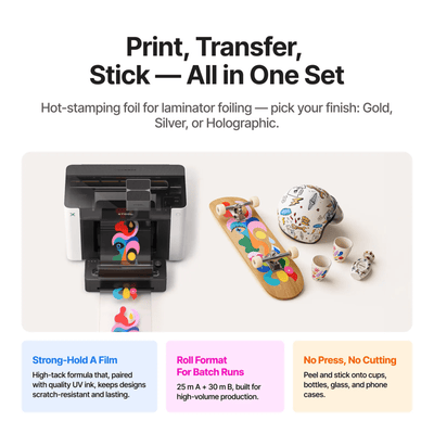 xTool UV DTF A & B Film Set for O1 Omni UV Printer Swing Design 4