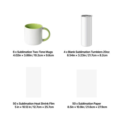 xTool WonderPress Universal Sublimation Bank Set - 110pc Swing Design 3