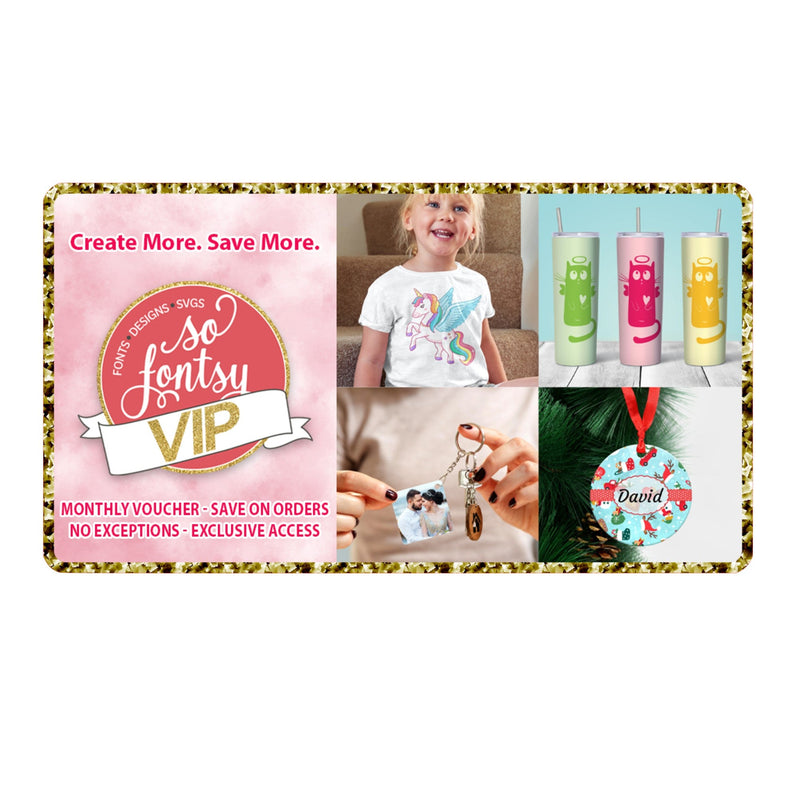 1 Month Membership to So Fontsy Enterprise VIP Membership Silhouette Swing Design 
