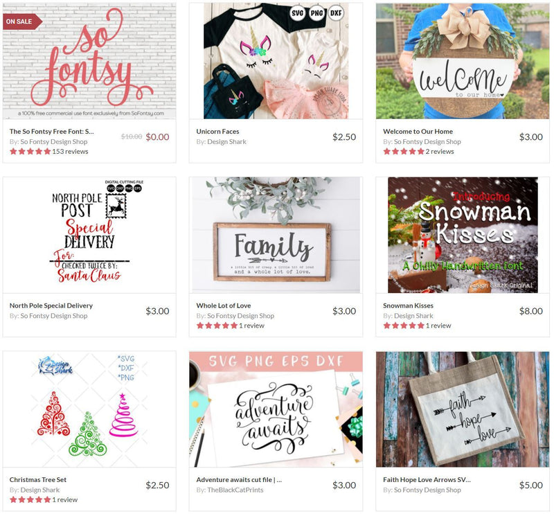 $100 Design Sample eCard to So Fontsy Digital Design Shop Silhouette Swing Design 