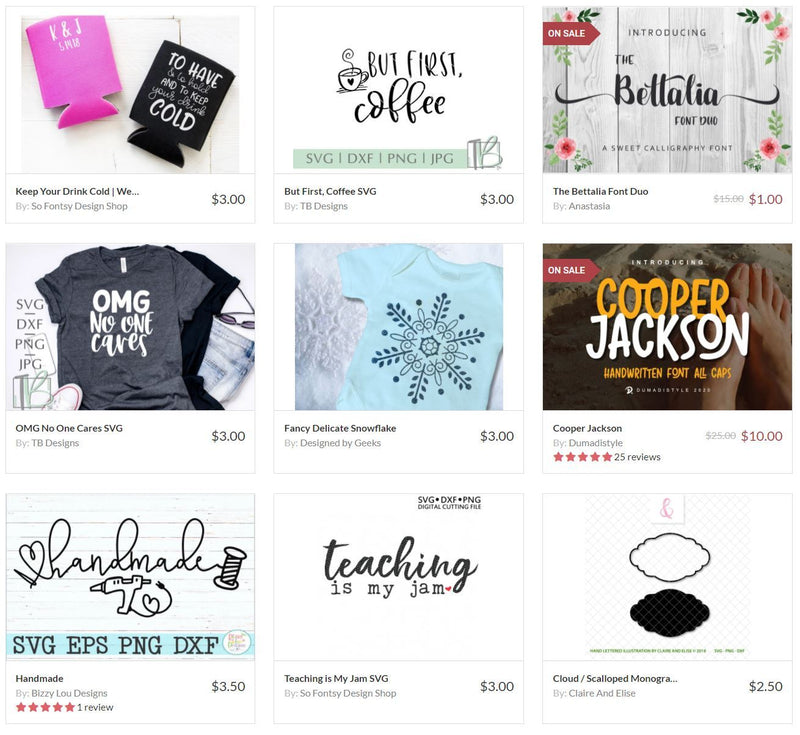 $100 Design Sample eCard to So Fontsy Digital Design Shop Silhouette Swing Design 