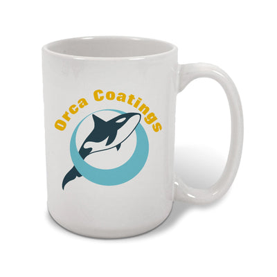15oz ORCA AAA Ceramic White Sublimation Mug Blank Sublimation Swing Design 