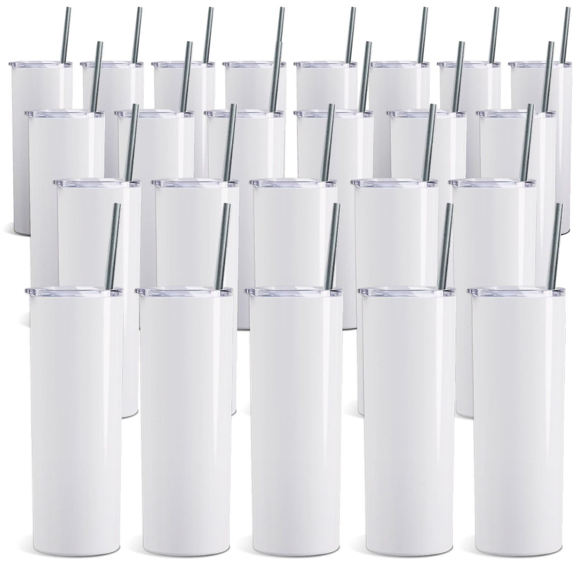 ProSub 20oz Straight Skinny Tumbler Sublimation Blanks Gloss White
