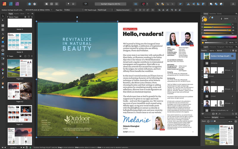 Affinity Professional Publisher Software Latest Version - Instant Code Software Serif 