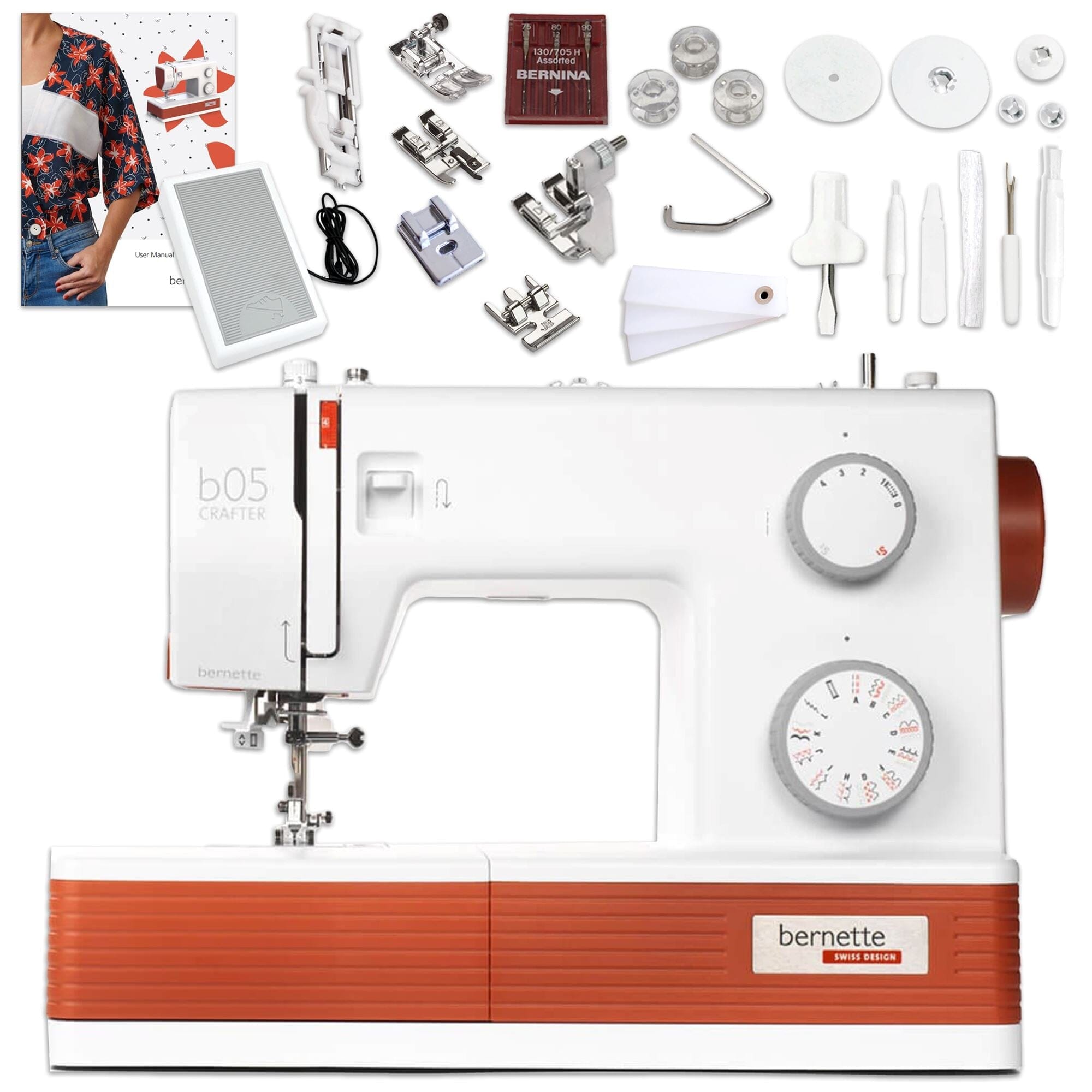 Bernette B05 Crafter Sewing Machine with Deluxe Sewing Bundle