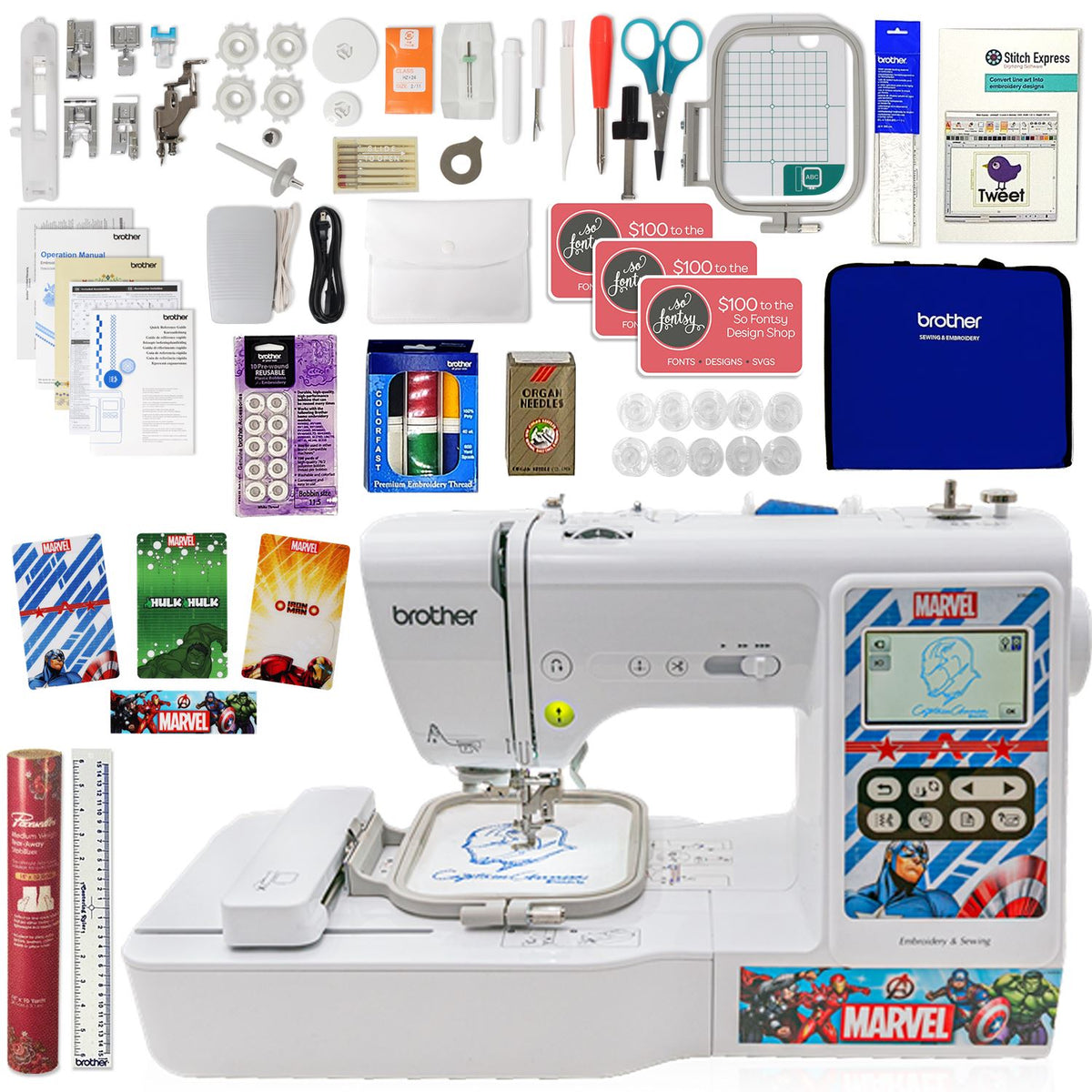 Sewing & Embroidery Combo Machine Bundles Swing Design