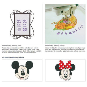 Brother PE550D Embroidery Machine Disney Edition 4" x 4" Brother Sewing Bundle Brother 