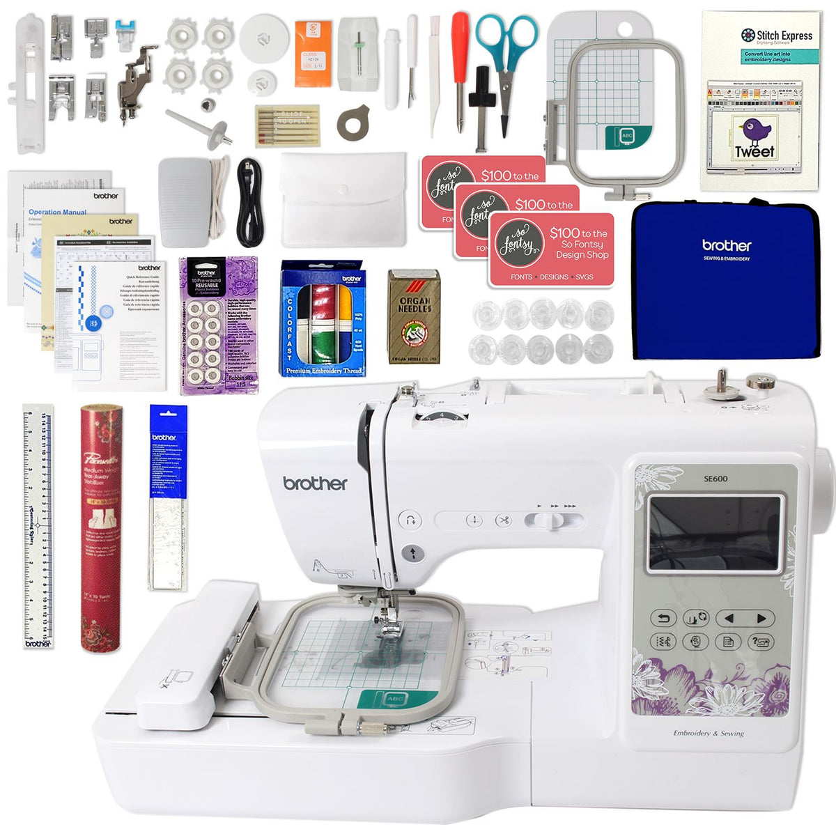 Brother Embroidery & Sewing Machine Bundles Swing Design