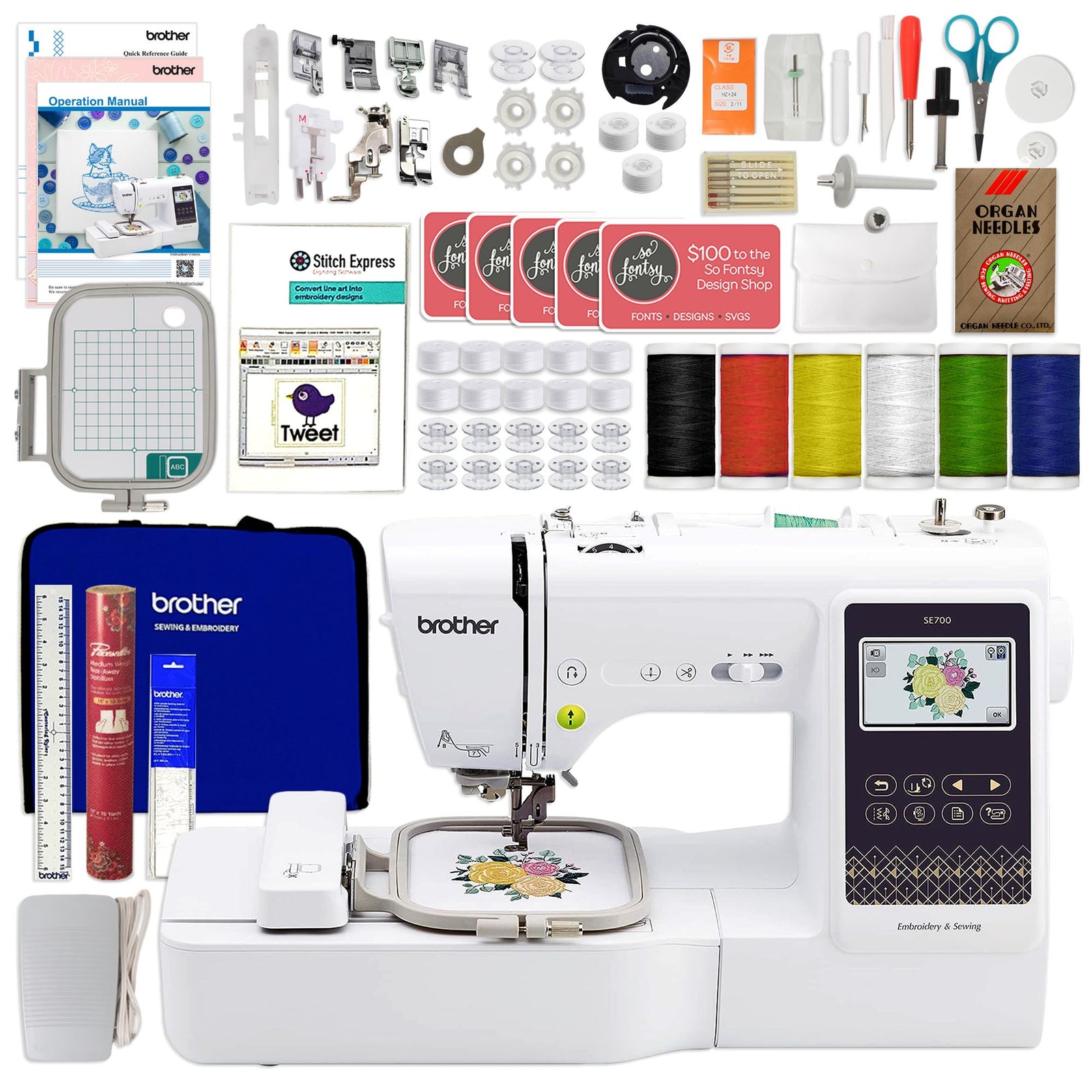 Brother SE700 Sewing & Embroidery Bundles Swing Design