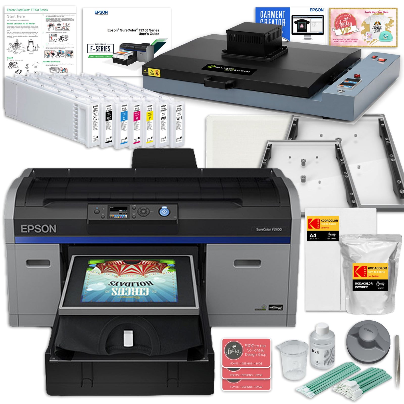 Tools Printer Rpp2on Epson F2100 DTG & DTF Combo Printer Bundles | Swing Design