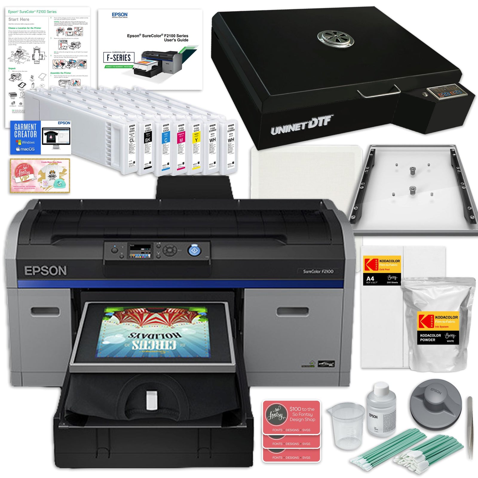 Epson F2100 DTG & DTF Combo Printer Bundles | Swing Design