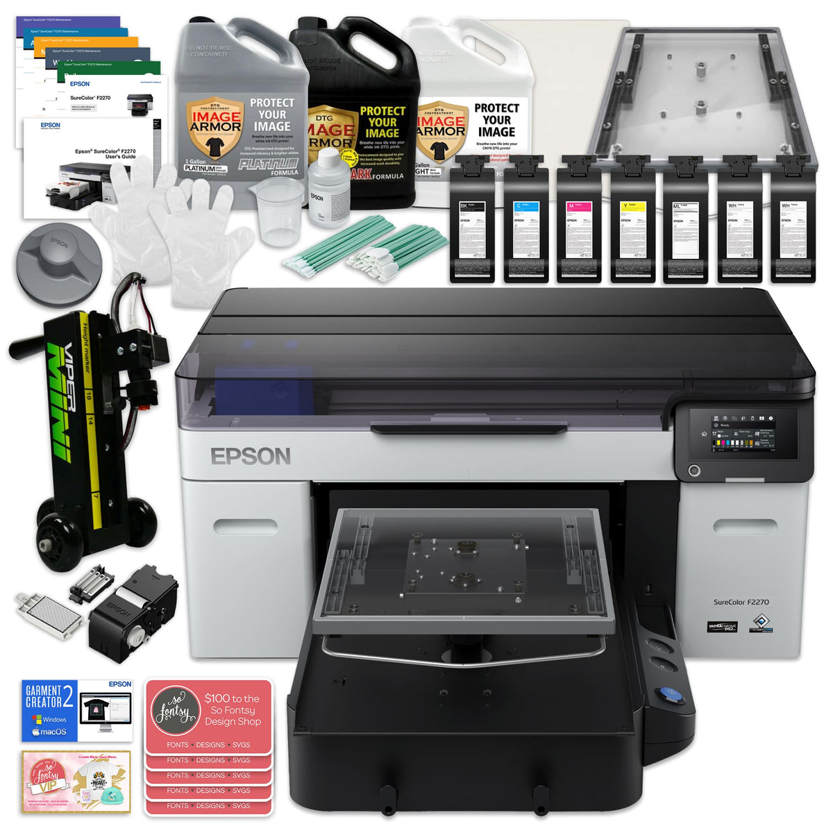 Epson F2270 DTG & DTF Combo Printer Bundles Swing Design