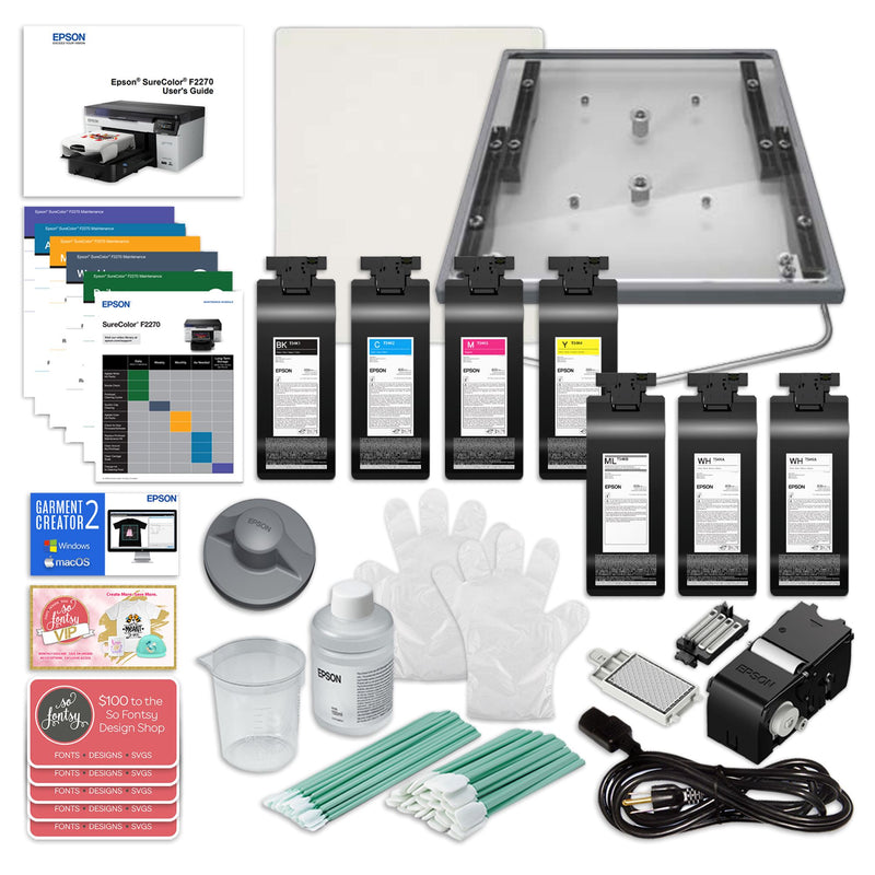 Epson F2270 DTG & DTF Combo Printer with Deluxe DTG Pretreatment Bundle DTG Bundles Epson 