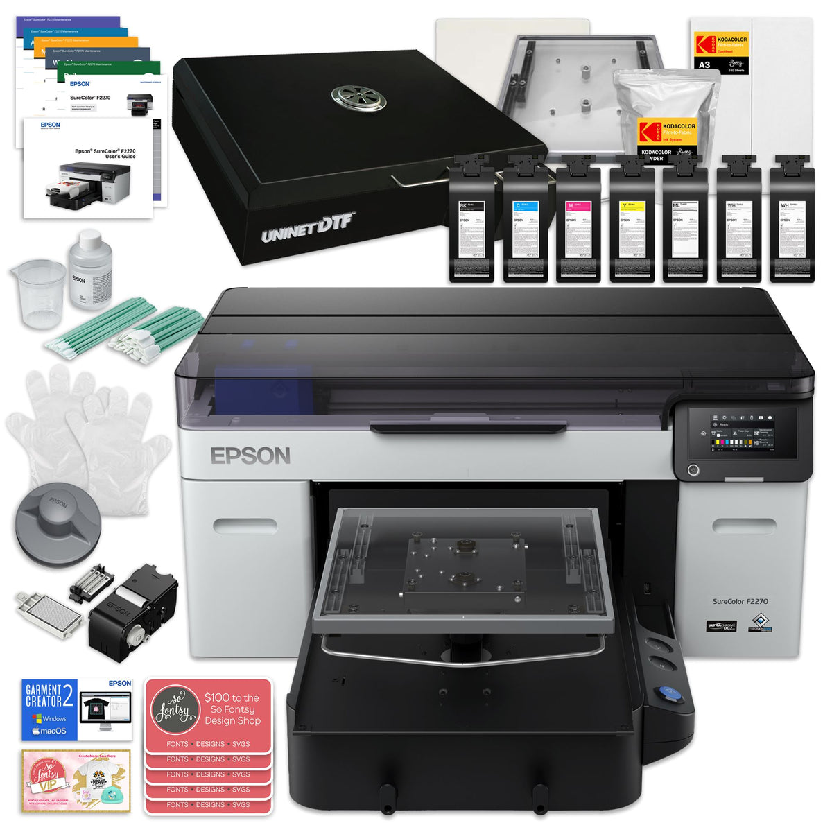 Dtf Tool Epson F2270 DTG & DTF Combo Printer Bundles | Swing Design