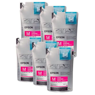 Epson Magenta UltraChrome DS Ink 1 L for F7200 - 6 Pack Sublimation Bundle Epson 