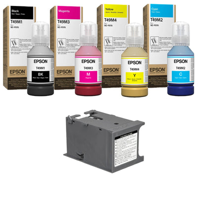 Epson SureColor 4 Pack Ink Set &amp; Tank for Epson F570 Sublimation Bundle Epson 