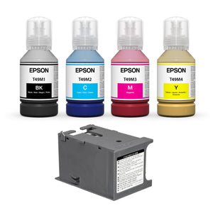 Epson SureColor 4 Pack Ink Set & Tank for Epson F570 Sublimation Bundle Espon 